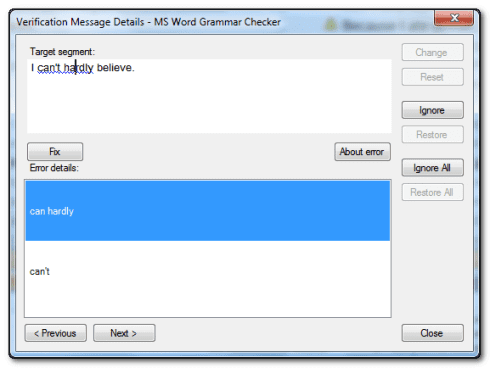 בדיקות דקדוק בתרגום