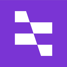 ריבוע סגול בעיצוב גיאומטרי הכולל צורות לבנות הדומות למדרגות מדרגות, הממוקם באלכסון משמאל למעלה לימין למטה, משקף בעדינות את המאמצים החדשניים של עמותת תפוח להאיר אתגרים גלובליים.