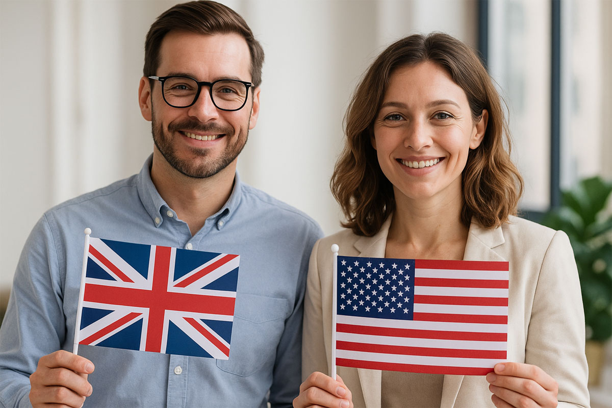 אנגלית אמריקאית אנגלית בריטית